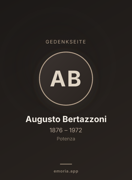 Gedenkportrait von Augusto Bertazzoni