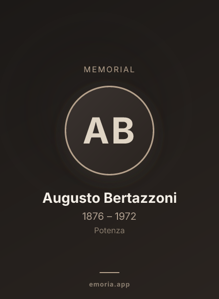 Memorial portrait of Augusto Bertazzoni