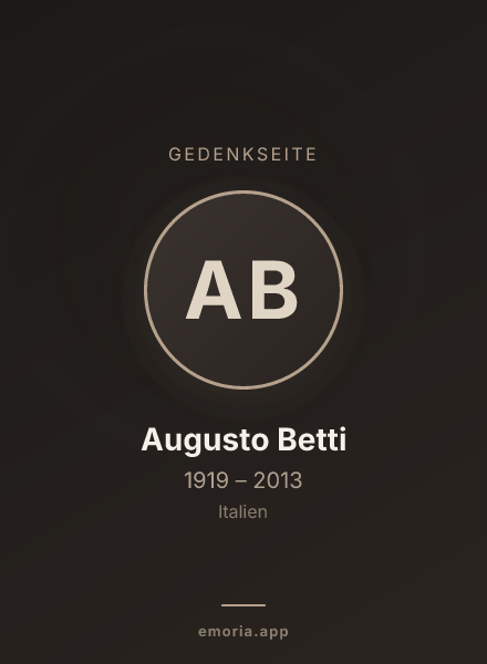 Gedenkportrait von Augusto Betti