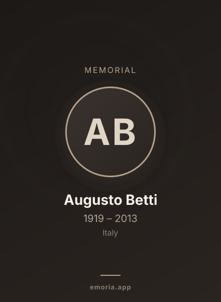Memorial portrait of Augusto Betti
