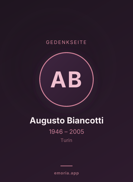 Gedenkportrait von Augusto Biancotti