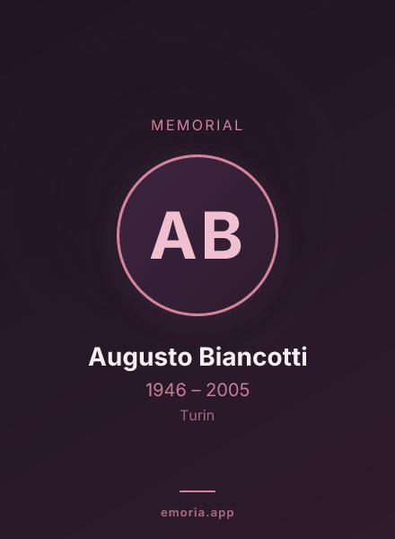 Memorial portrait of Augusto Biancotti