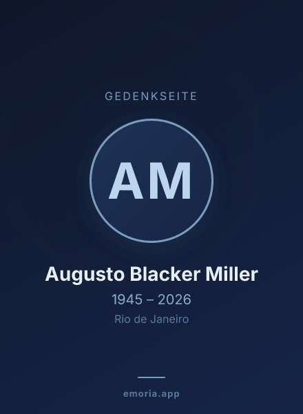 Gedenkportrait von Augusto Blacker Miller