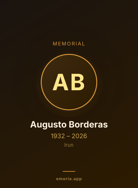 Memorial portrait of Augusto Borderas