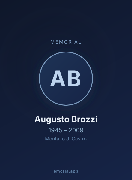 Memorial portrait of Augusto Brozzi