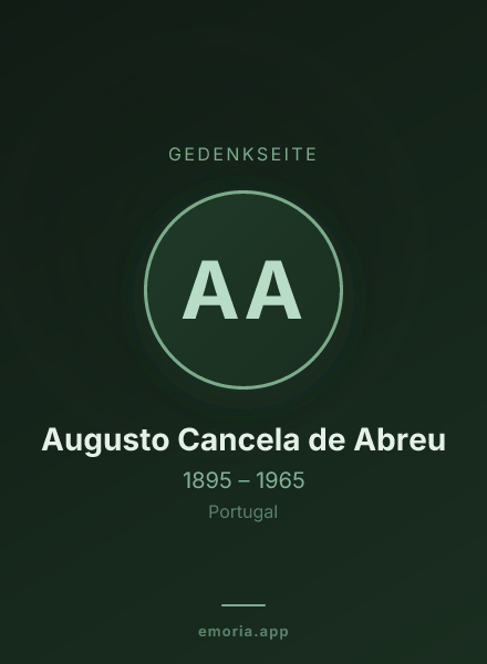 Gedenkportrait von Augusto Cancela de Abreu