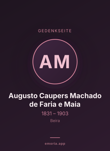 Gedenkportrait von Augusto Caupers Machado de Faria e Maia