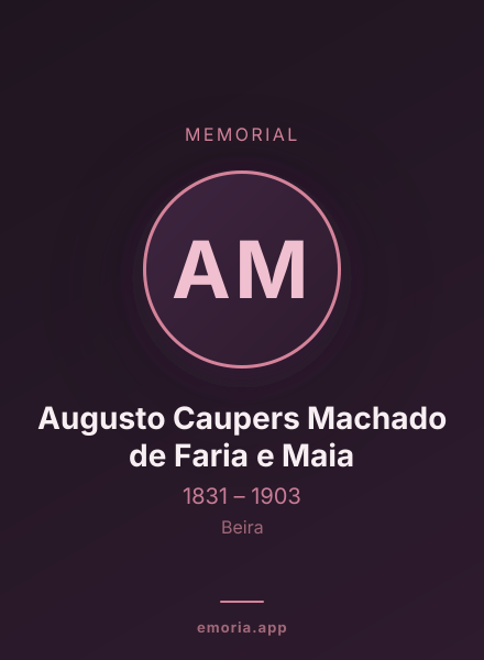Memorial portrait of Augusto Caupers Machado de Faria e Maia