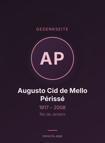 Gedenkportrait von Augusto Cid de Mello Périssé