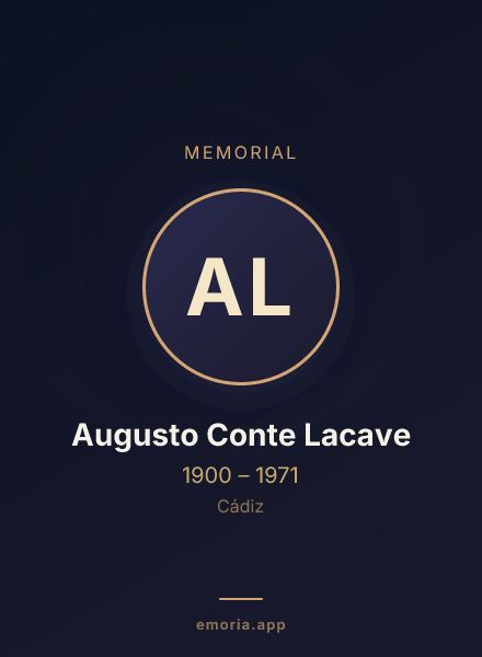 Memorial portrait of Augusto Conte Lacave