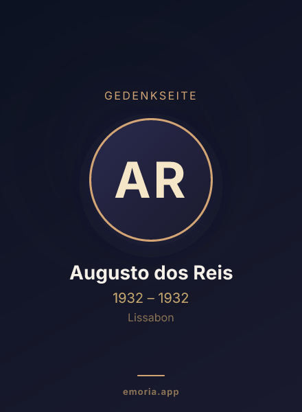 Gedenkportrait von Augusto dos Reis