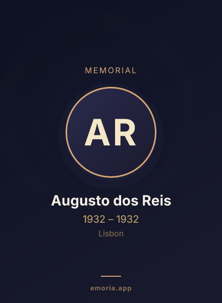 Memorial portrait of Augusto dos Reis