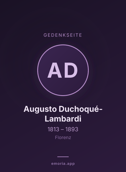 Gedenkportrait von Augusto Duchoqué-Lambardi