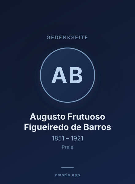 Gedenkportrait von Augusto Frutuoso Figueiredo de Barros