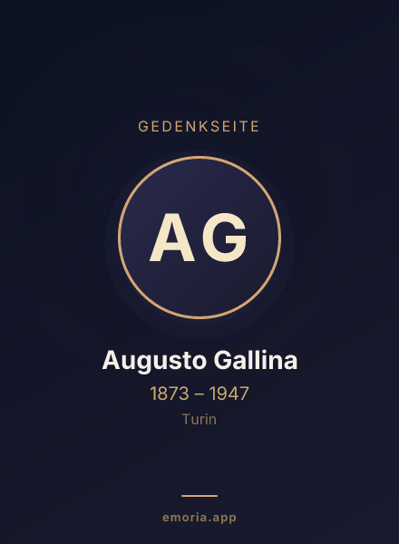 Gedenkportrait von Augusto Gallina