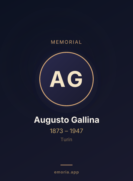 Memorial portrait of Augusto Gallina