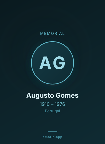 Memorial portrait of Augusto Gomes