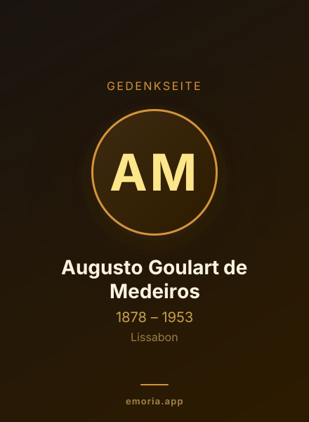 Gedenkportrait von Augusto Goulart de Medeiros