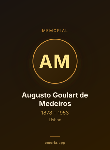 Memorial portrait of Augusto Goulart de Medeiros