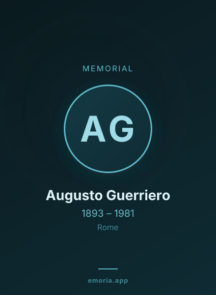 Memorial portrait of Augusto Guerriero