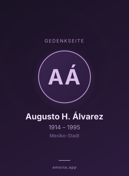 Gedenkportrait von Augusto H. Álvarez