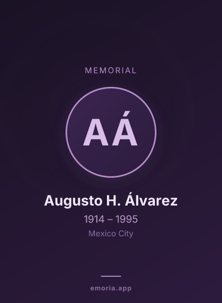 Memorial portrait of Augusto H. Álvarez