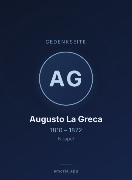 Gedenkportrait von Augusto La Greca