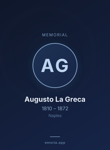 Memorial portrait of Augusto La Greca