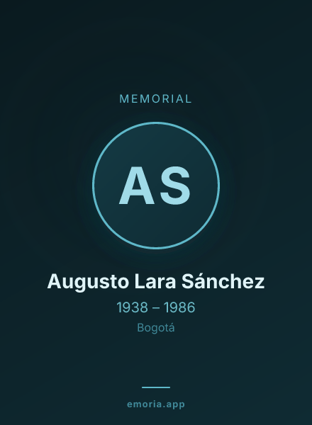 Memorial portrait of Augusto Lara Sánchez
