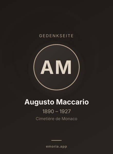 Gedenkportrait von Augusto Maccario