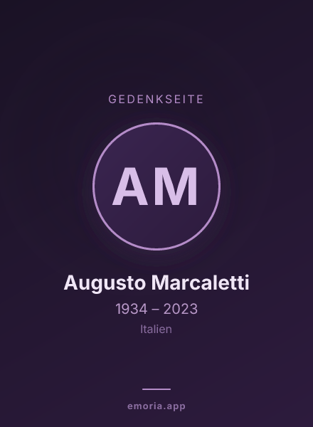 Gedenkportrait von Augusto Marcaletti