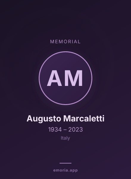 Memorial portrait of Augusto Marcaletti