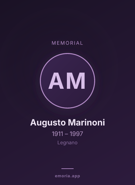 Memorial portrait of Augusto Marinoni