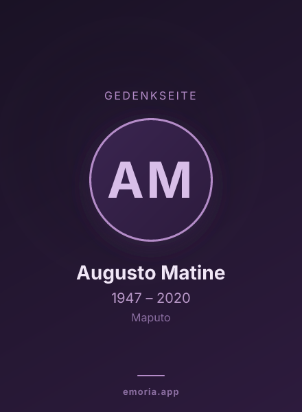 Gedenkportrait von Augusto Matine