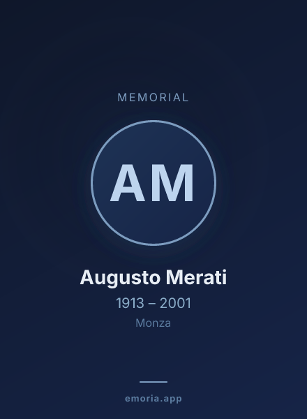 Memorial portrait of Augusto Merati