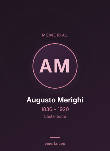 Memorial portrait of Augusto Merighi