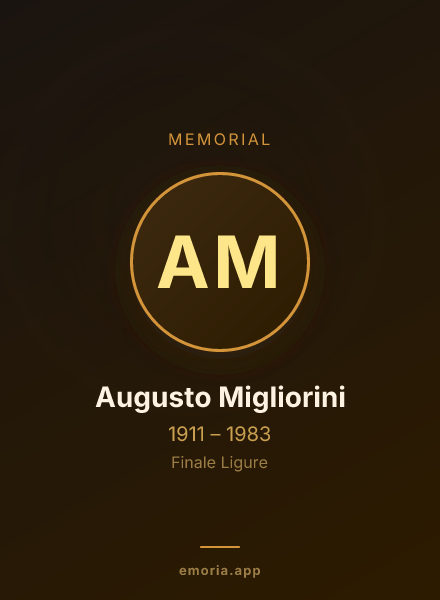 Memorial portrait of Augusto Migliorini