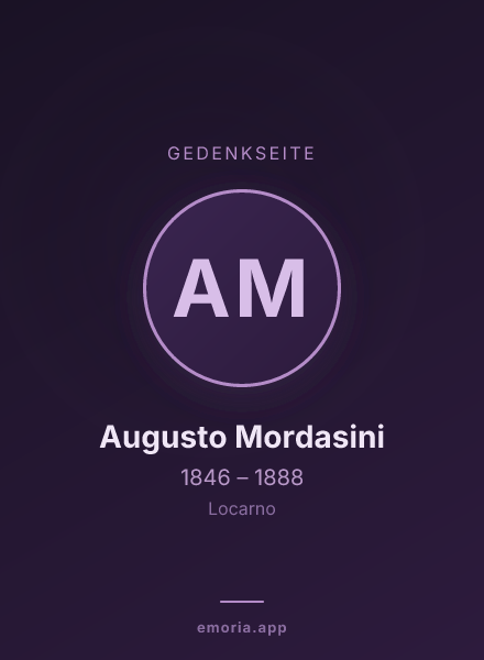 Gedenkportrait von Augusto Mordasini