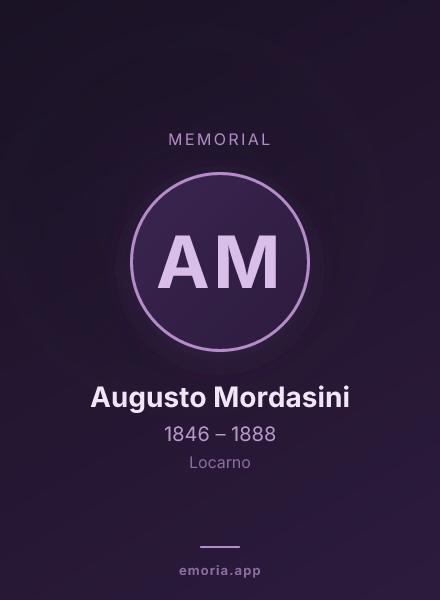 Memorial portrait of Augusto Mordasini