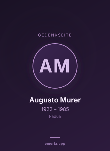 Gedenkportrait von Augusto Murer