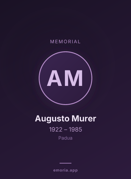 Memorial portrait of Augusto Murer