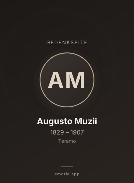 Gedenkportrait von Augusto Muzii