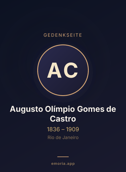 Gedenkportrait von Augusto Olímpio Gomes de Castro