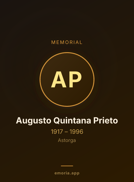 Memorial portrait of Augusto Quintana Prieto