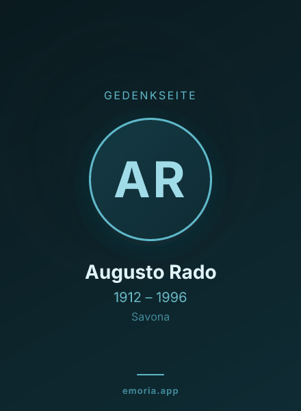 Gedenkportrait von Augusto Rado