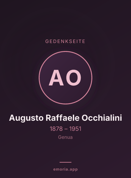 Gedenkportrait von Augusto Raffaele Occhialini