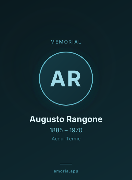 Memorial portrait of Augusto Rangone