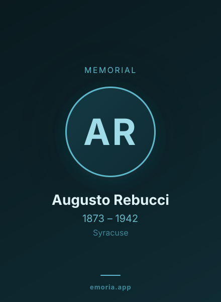 Memorial portrait of Augusto Rebucci