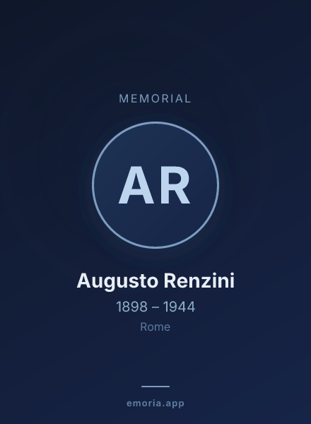 Memorial portrait of Augusto Renzini