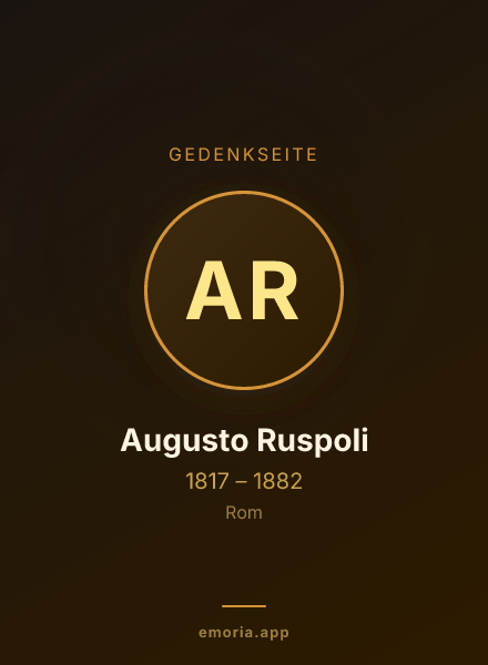 Gedenkportrait von Augusto Ruspoli